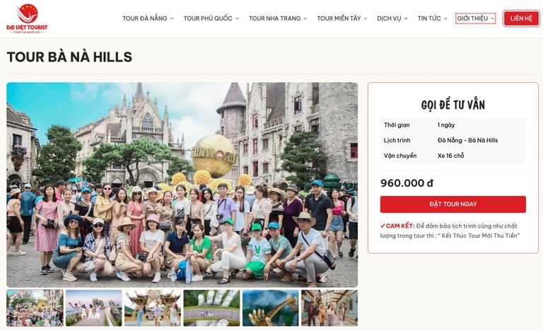 Muốn khám phá Bà Nà Hills du khách luôn tin chọn Đại Việt Tourist 